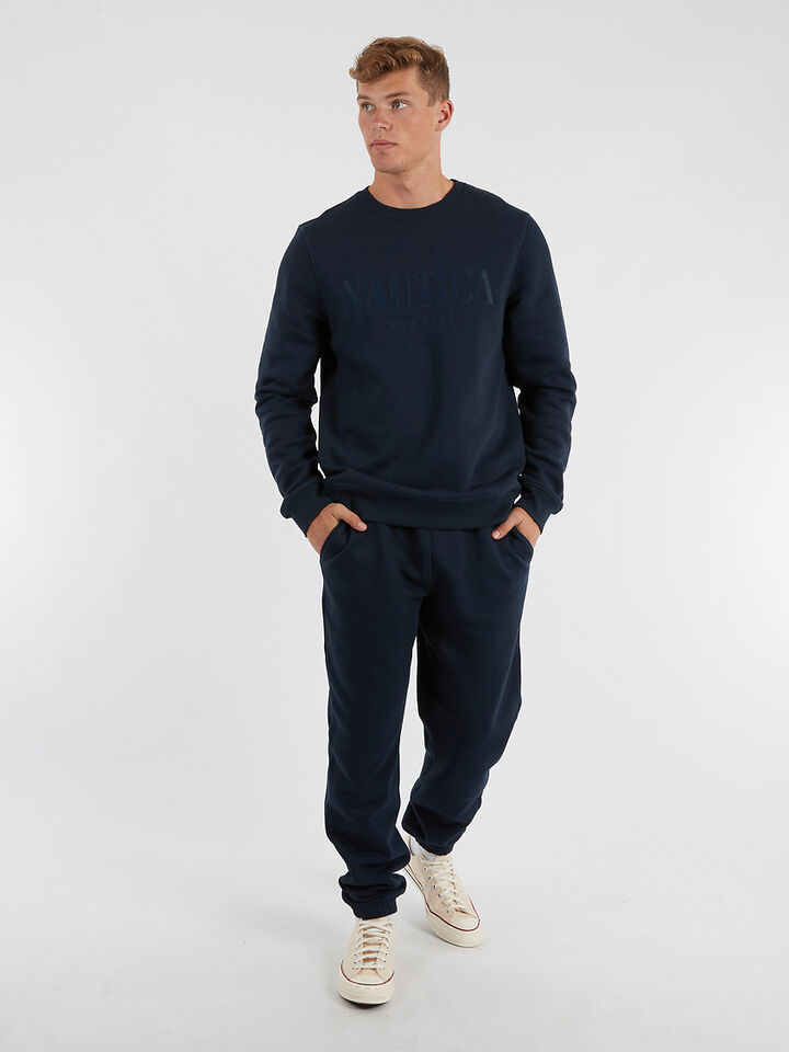Embroidered Track Pants, Navy, hi-res image number 4