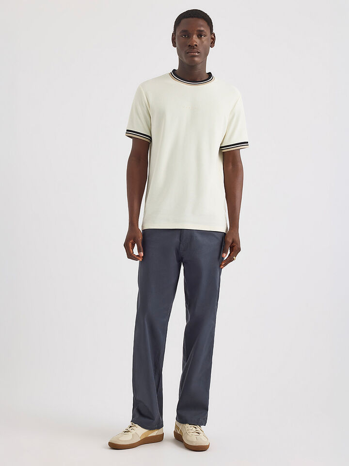 Seaton Regular Fit Textured T-Shirt, Off White, hi-res image number 3