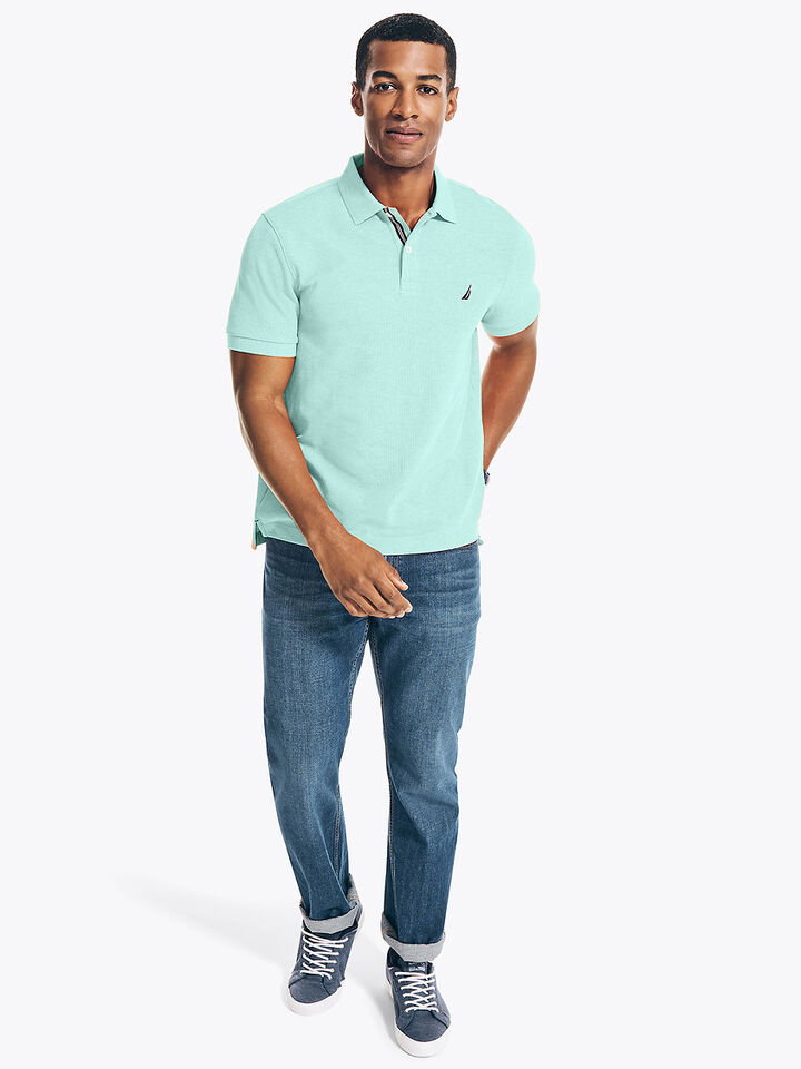 Nautica Essentials Collection Navtech Polo, Poolside Aqua, hi-res image number 3