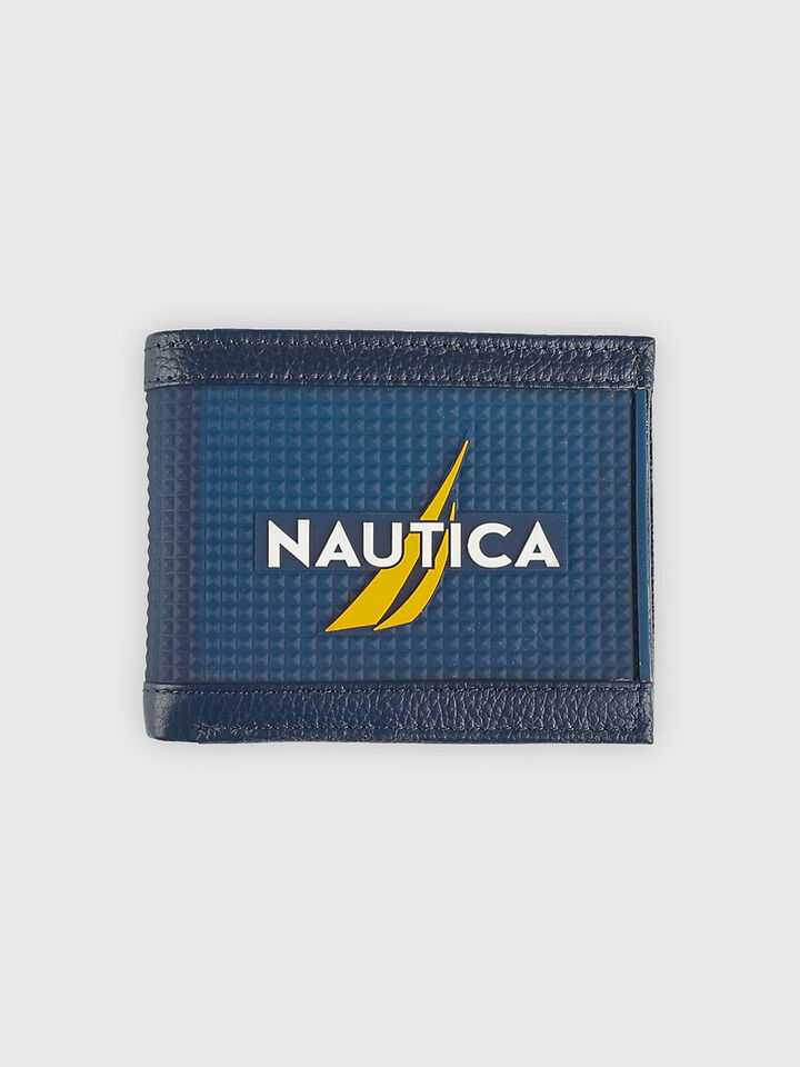 Logo Rubber Leather Bifold Wallet