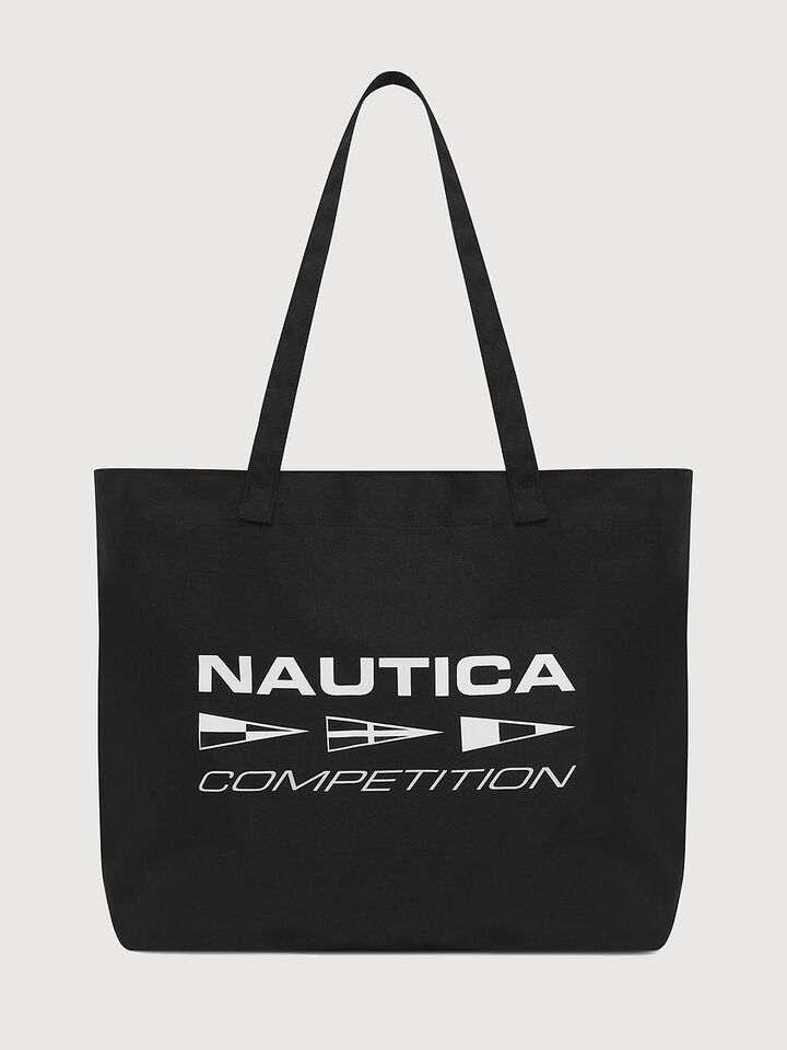 Nautica Competition Nylon Tote Bag, Black, hi-res image number 1