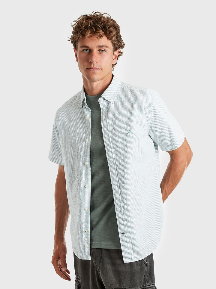 Short Sleeve Seersucker Shirt