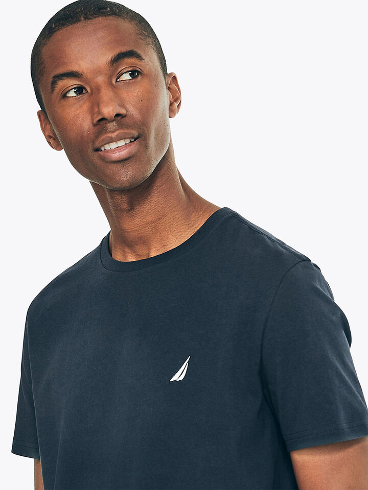 Emblem Regular Fit Tee, Navy, hi-res image number 4