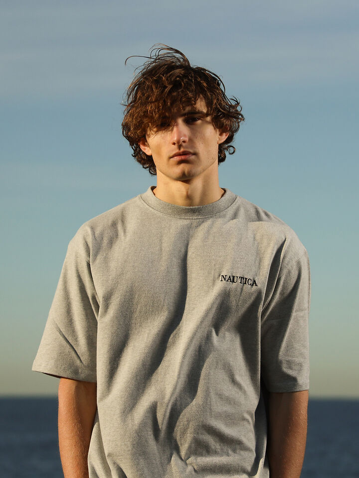 Spinnaker Collection Gaunt Heavyweight Tee, Grey Marl, hi-res image number 5