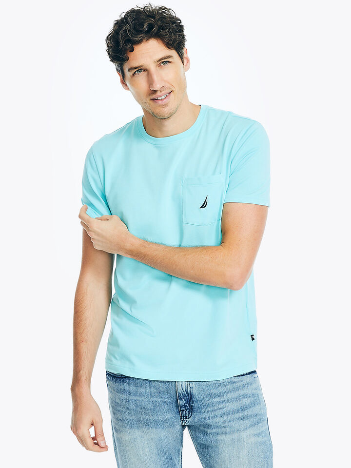 Emblem Regular Fit Tee, Angel Blue, hi-res image number 1