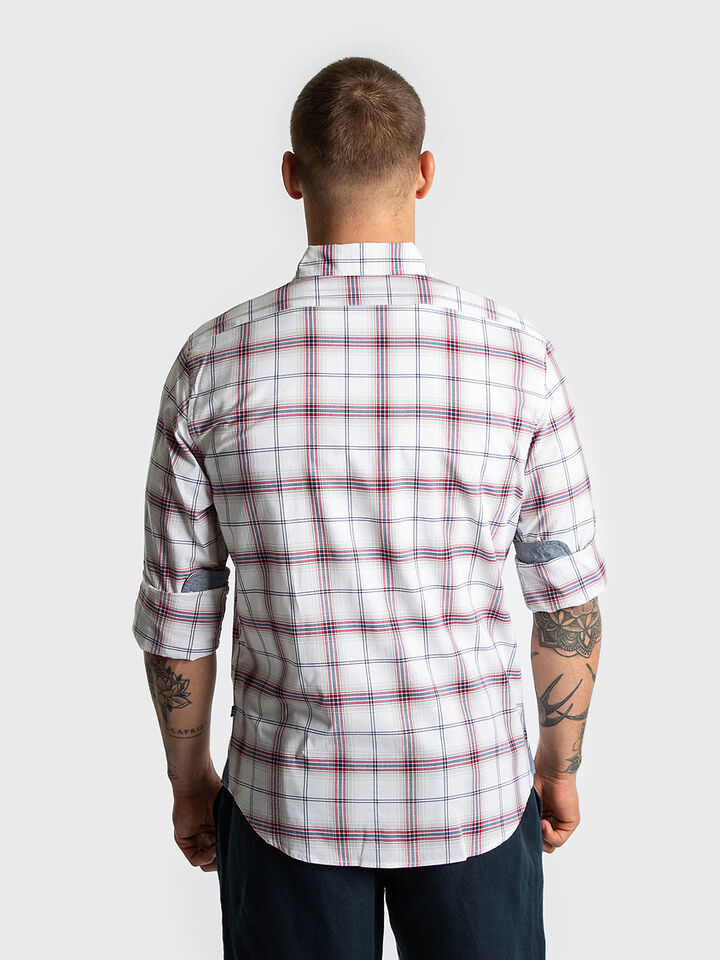 Long Sleeve Regular Fit Tencel Plaid Shirt