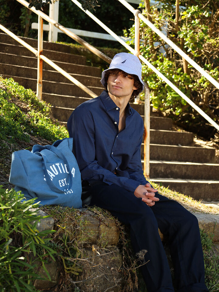 Nautica Denim Tote Bag, Blue, hi-res image number 5