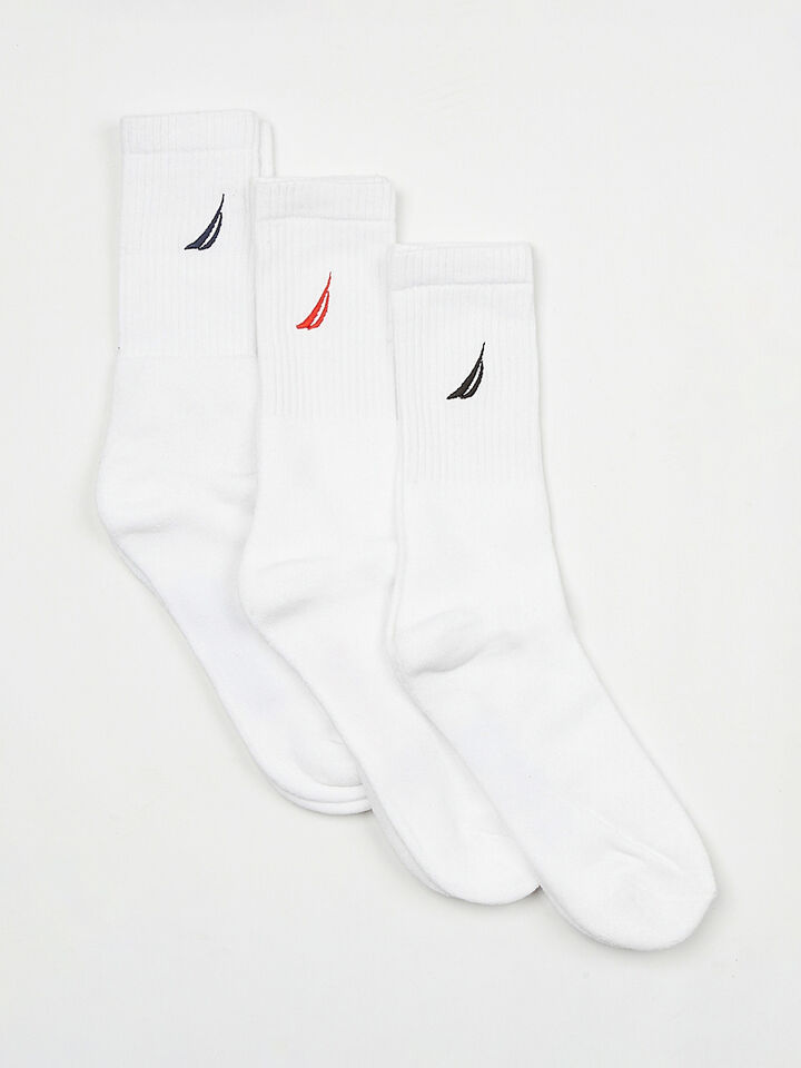 Nautica Essentials 3-Pack Crew Socks