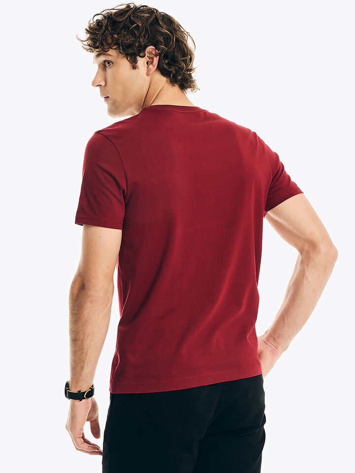 Emblem Regular Fit Tee, Shipwreck Burgundy, hi-res image number 2