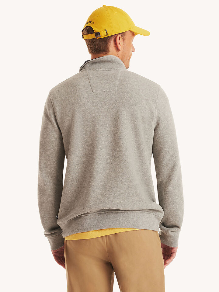 Pique Fleece Regular Fit &frac14; Zip Sweater