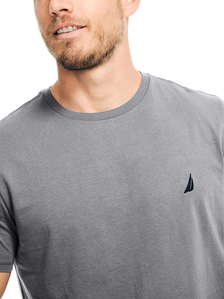 Emblem Regular Fit Tee, Charcoal Heather, hi-res image number 4