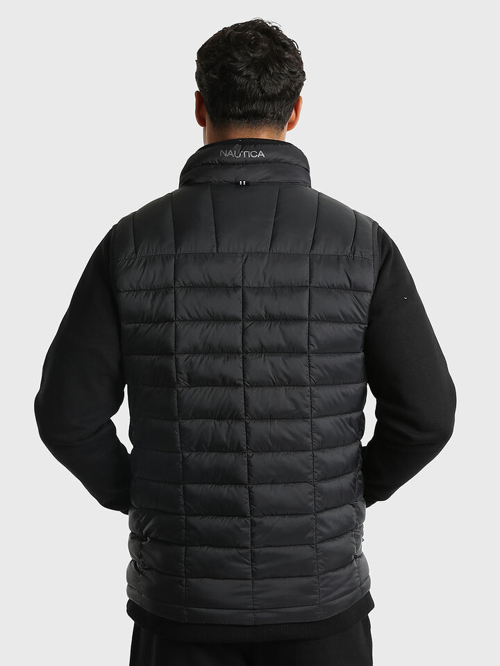 Nautica Essentials Lightweight Wellon Vest, Black, hi-res image number 2