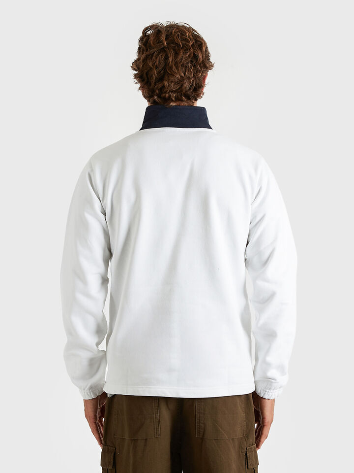 Spinnaker Collection &frac14; Zip Heavyweight Jumper, White, hi-res image number 2