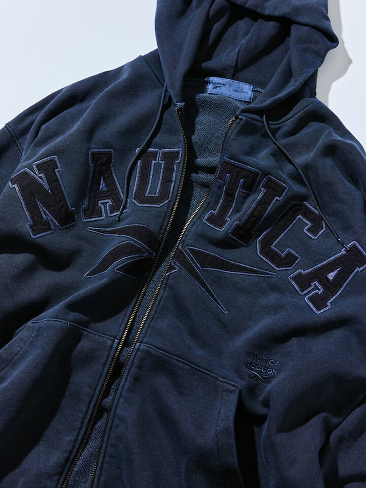 Special Edition Nautica Japan x Reebok Pigment Dyed Zip Hoodie, Navy, hi-res image number 6