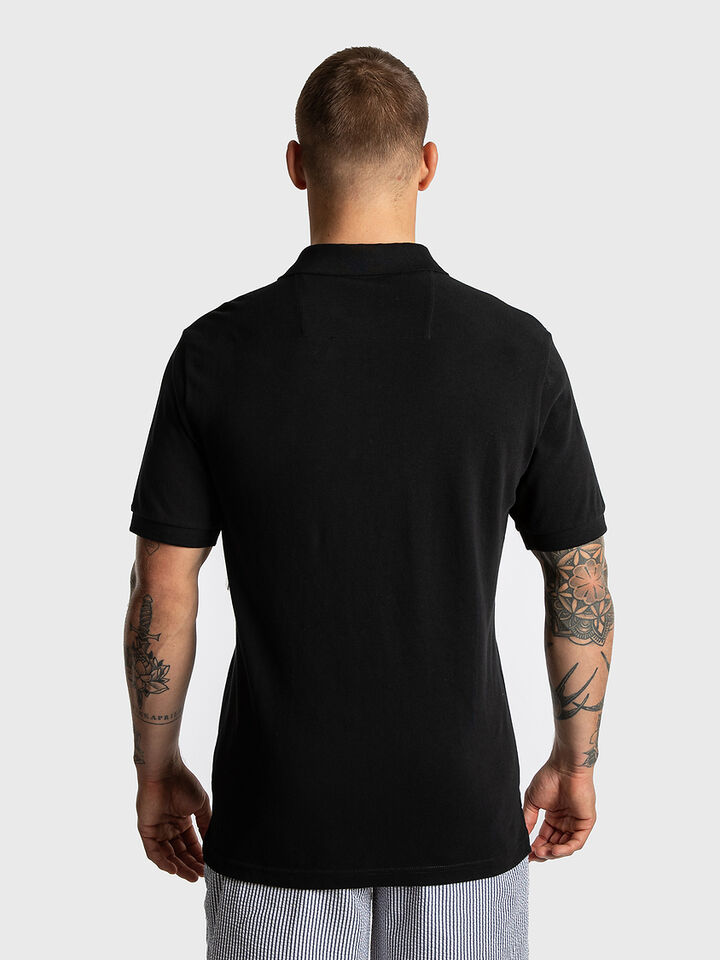 Nautica Essentials Pique Cotton Brent Polo, Black, hi-res image number 2