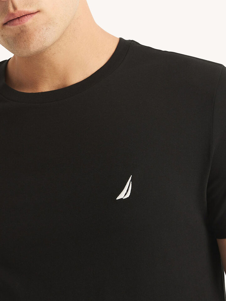 Emblem Regular Fit Tee, True Black, hi-res image number 4