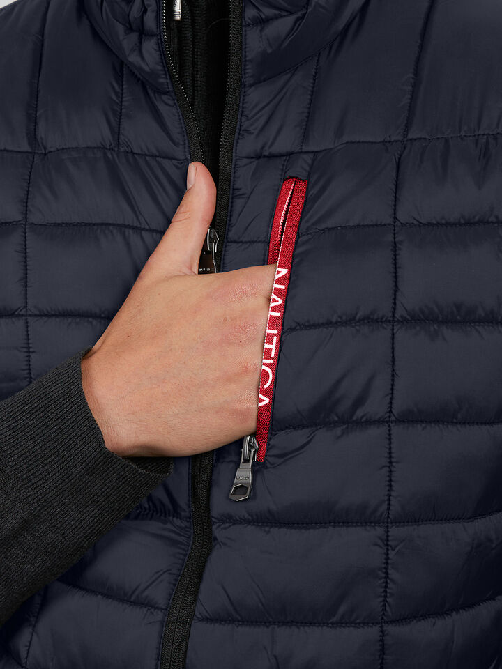 Nautica Essentials Lightweight Wellon Vest, Navy, hi-res image number 3