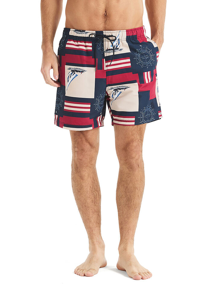 Vintage Sailboat 6" Swim Short