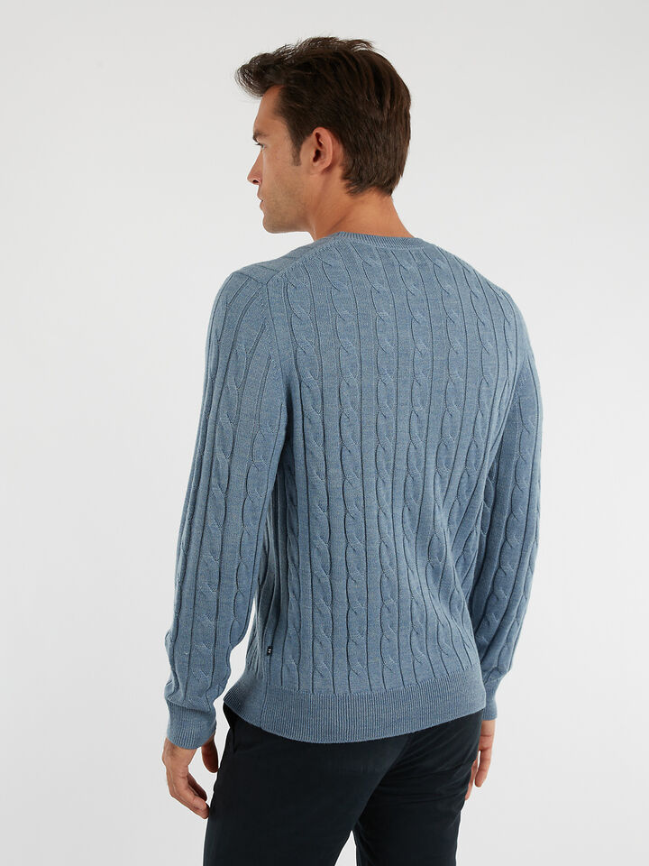 Merino Wool Cable Knit Sweater