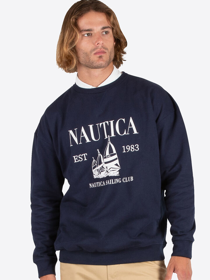 Spinnaker Collection Sailing Club Oversized Jumper, Dark Navy, hi-res image number 3