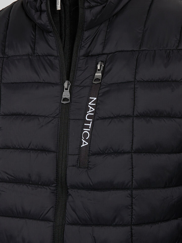 Nautica Essentials Lightweight Wellon Vest, Black, hi-res image number 4