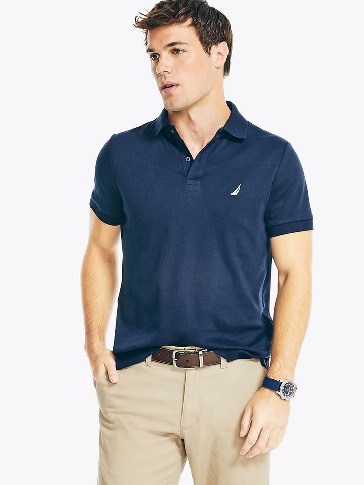 Nautica Essentials Interlock Slim Fit Polo