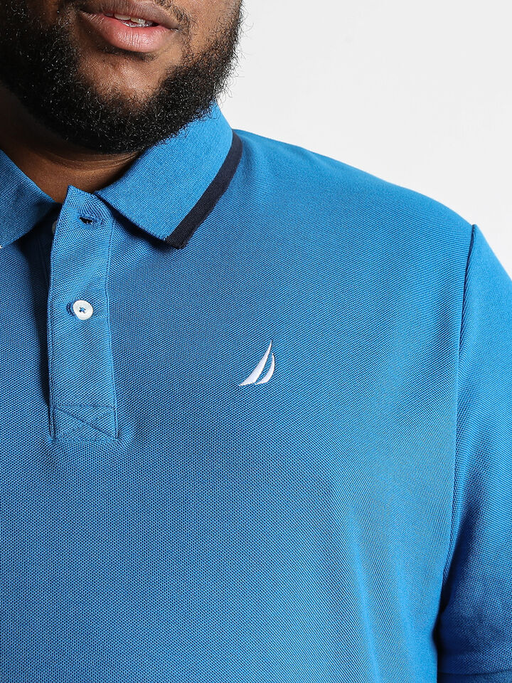 Big & Tall Alecto Pique Cotton Polo, Blue, hi-res image number 3