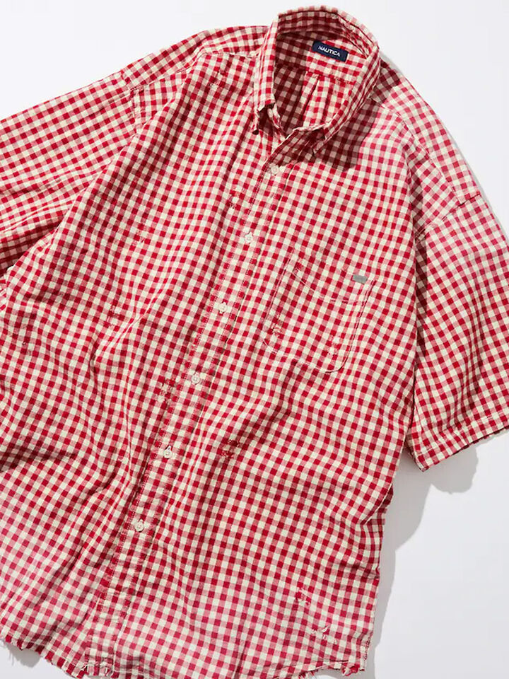 Nautica Japan Bleached Gingham Check SS Shirt