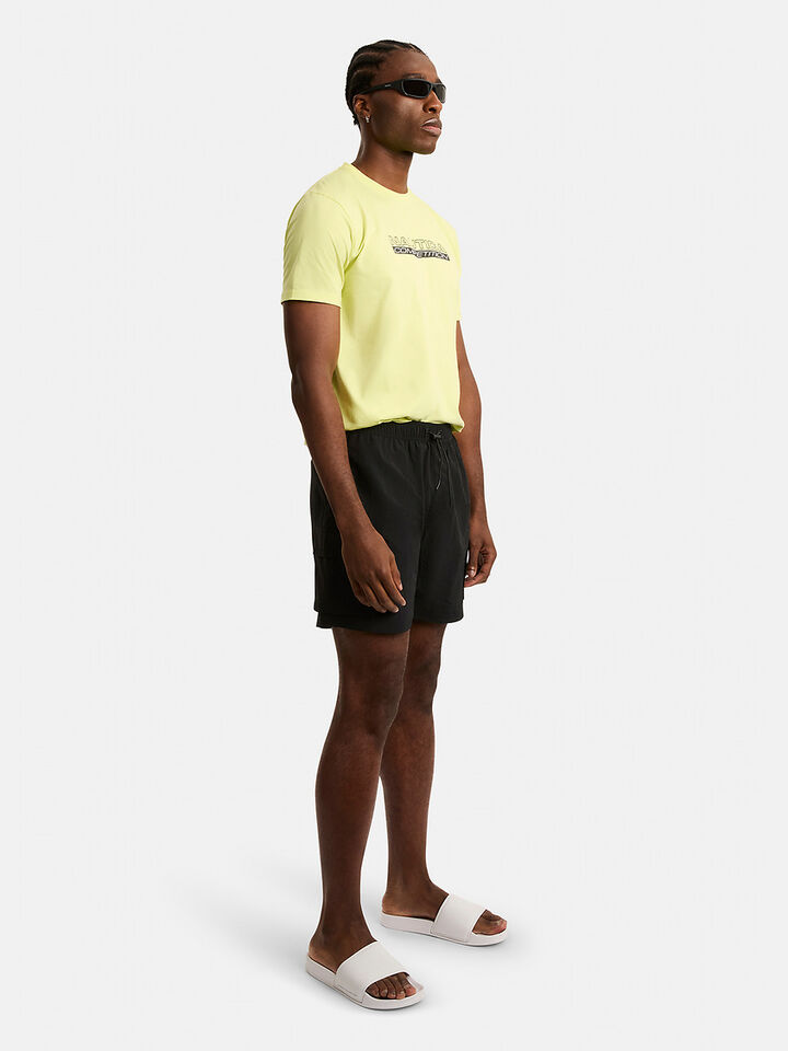 Nautica Competition Hoffman 6" Swim Shorts, Black, hi-res image number 3