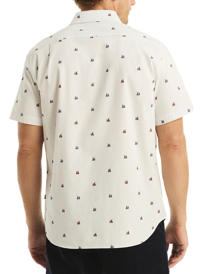 Short Sleeve Oxford Shirt, White, hi-res image number 2