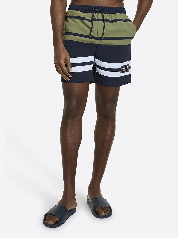 Andrey 7" Swim Shorts, Khaki, hi-res image number 1
