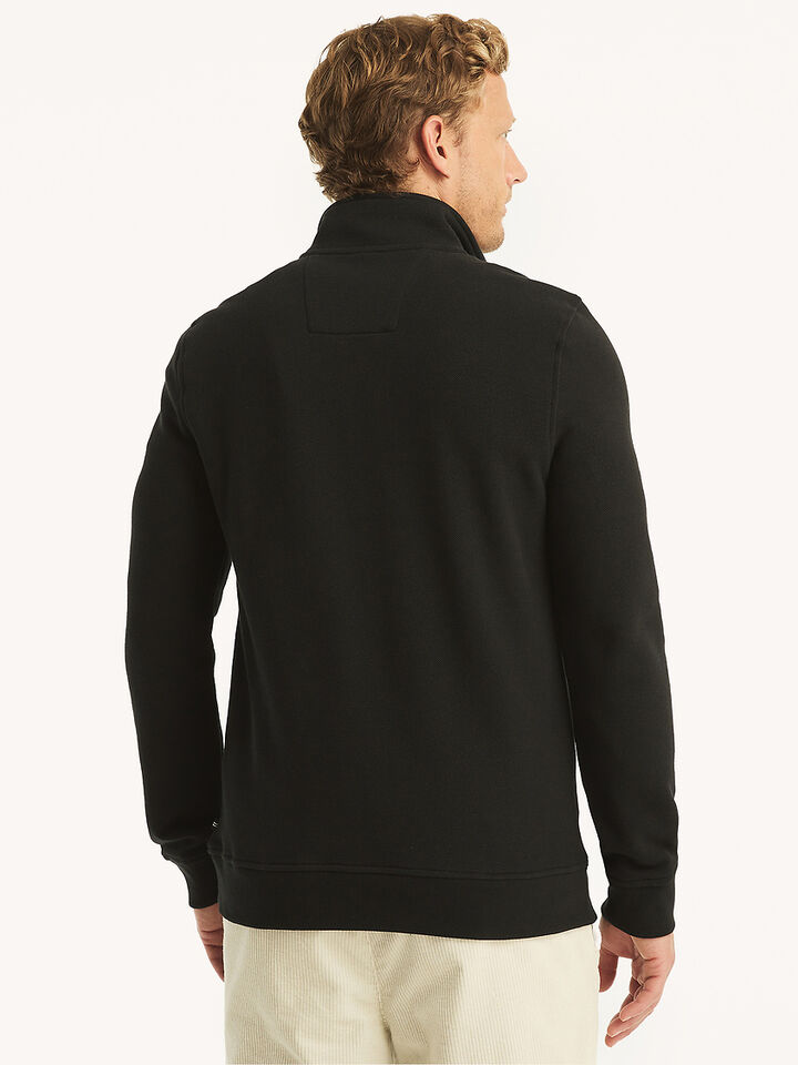 Pique Fleece Regular Fit &frac14; Zip Sweater