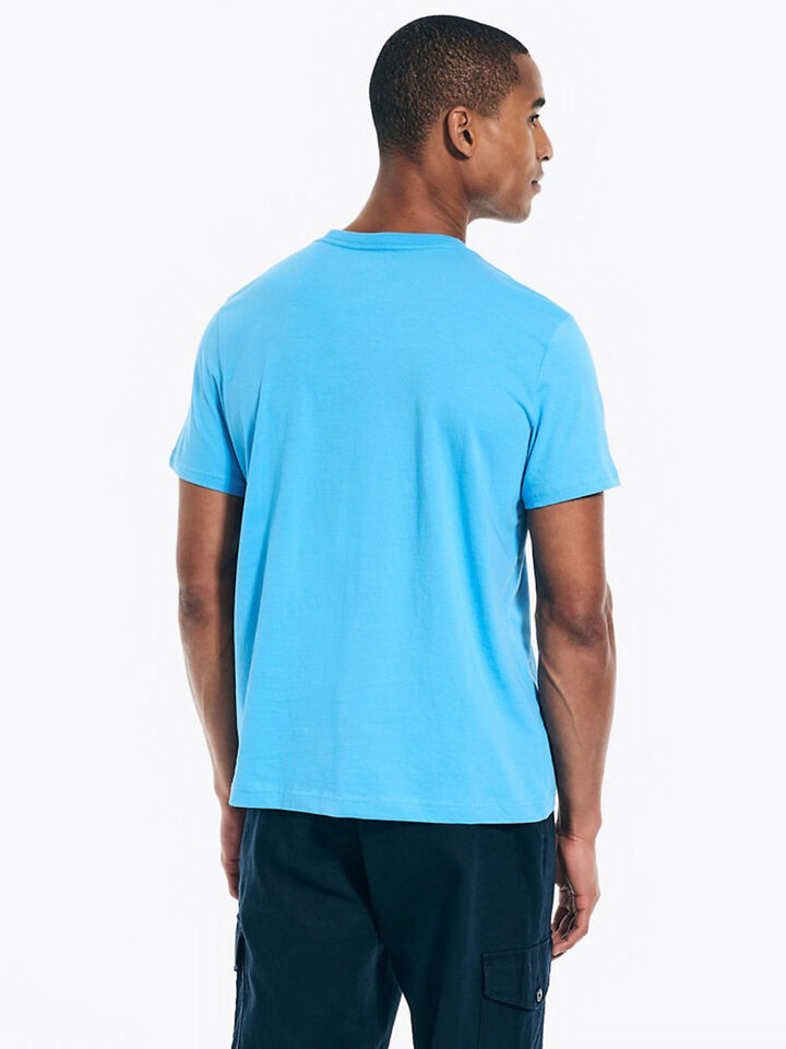 Emblem Regular Fit Tee, Noon Blue, hi-res image number 2
