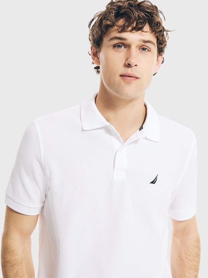 Essentials Regular Fit Pique Polo, White, hi-res image number 3