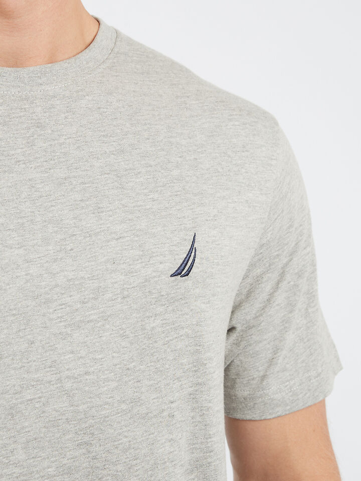 Nautica Essentials Collection Bowen Tee, Grey Marl, hi-res image number 3