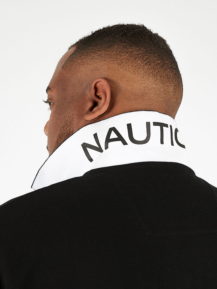 Big & Tall Essentials Brent Pique Cotton Polo, Black, hi-res image number 3