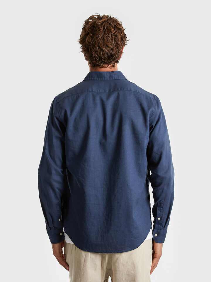 Nautica Essentials Collection Long Sleeve Linen Shirt