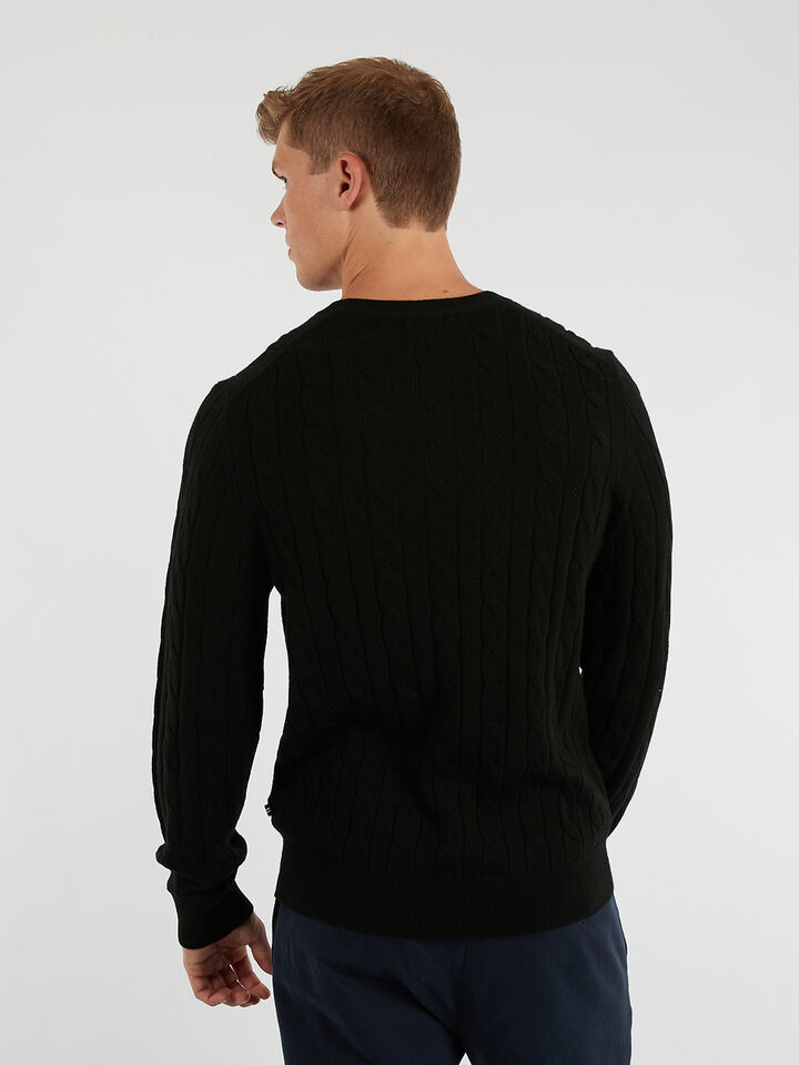 Merino Wool Cable Knit Sweater
