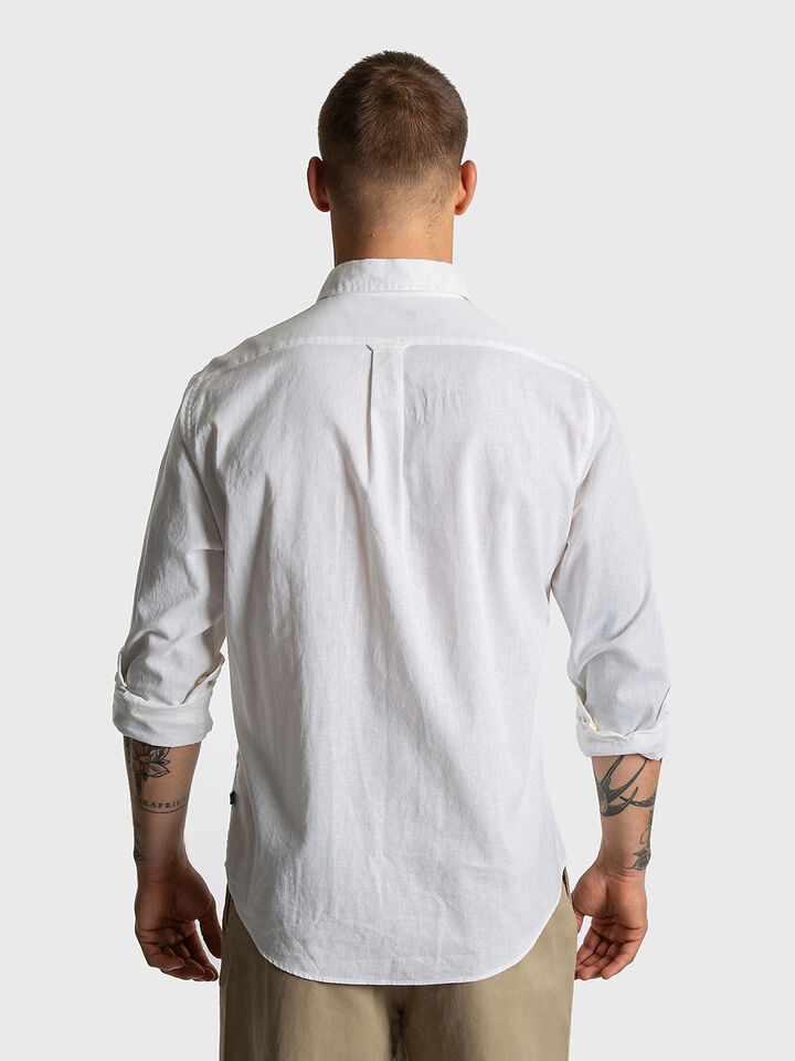 Nautica Essentials Collection Long Sleeve Linen Shirt