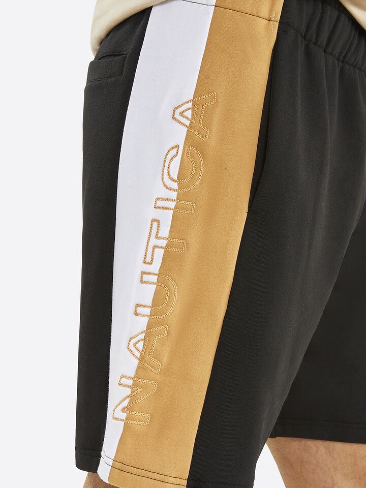 Minoa 7.5" Fleece Track Shorts, Black, hi-res image number 3