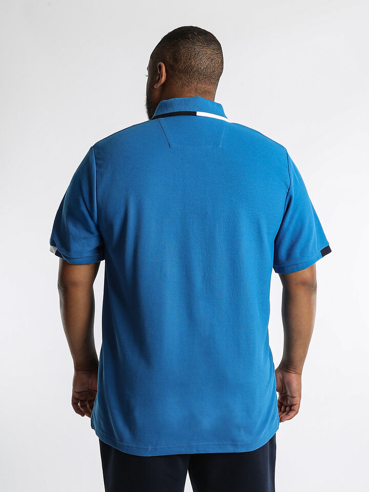 Big & Tall Alecto Pique Cotton Polo, Blue, hi-res image number 2