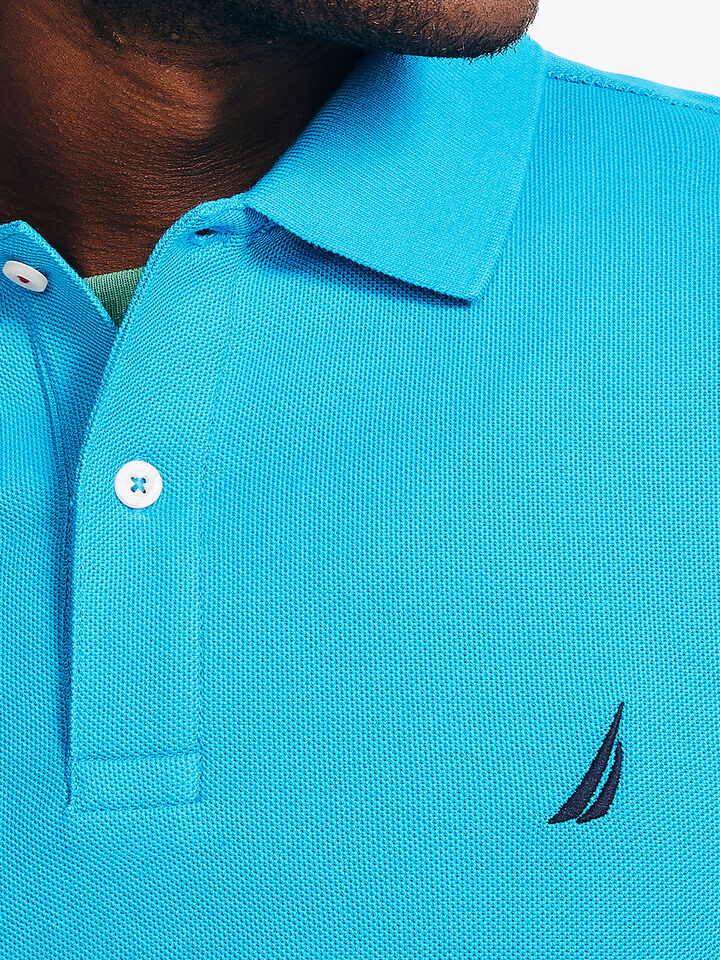 Essentials Regular Fit Pique Polo, Turquoise Isle, hi-res image number 5