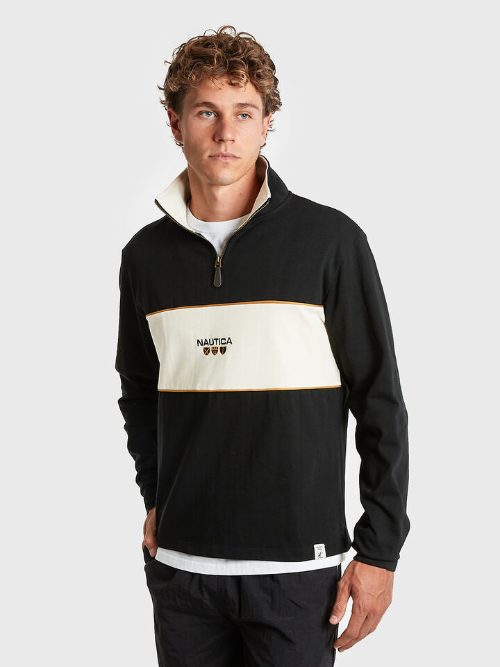 Shield Cut & Sew &frac14; Zip Regular Fit Sweater