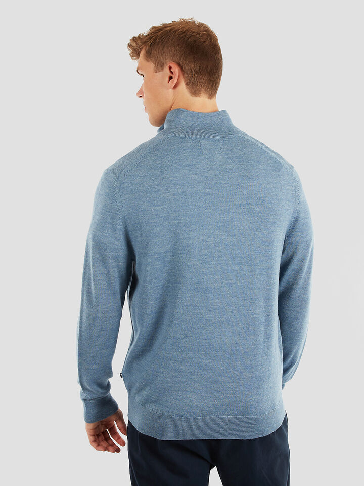 Australian Merino Wool Blend &frac14; Zip Regular Fit Sweater