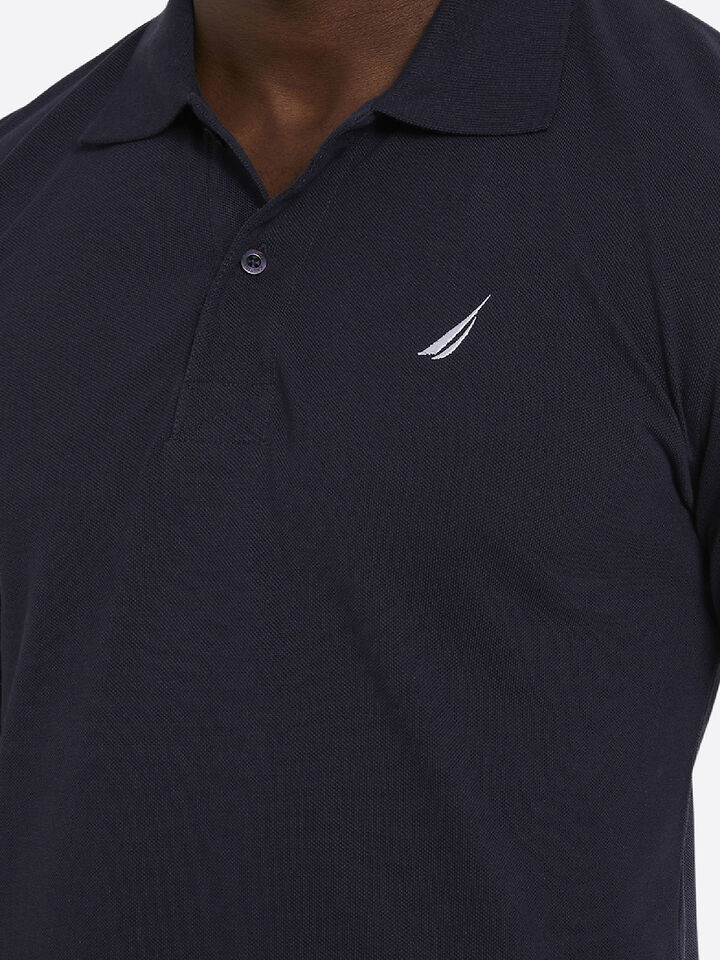 Nautica Essentials Collection Heavyweight Rugby Polo, Dark Navy, hi-res image number 3