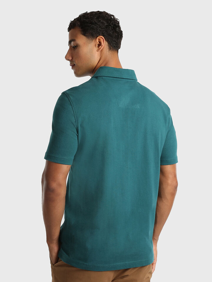 Axel Jersey Cotton Polo, Deep Atlantic, hi-res image number 2