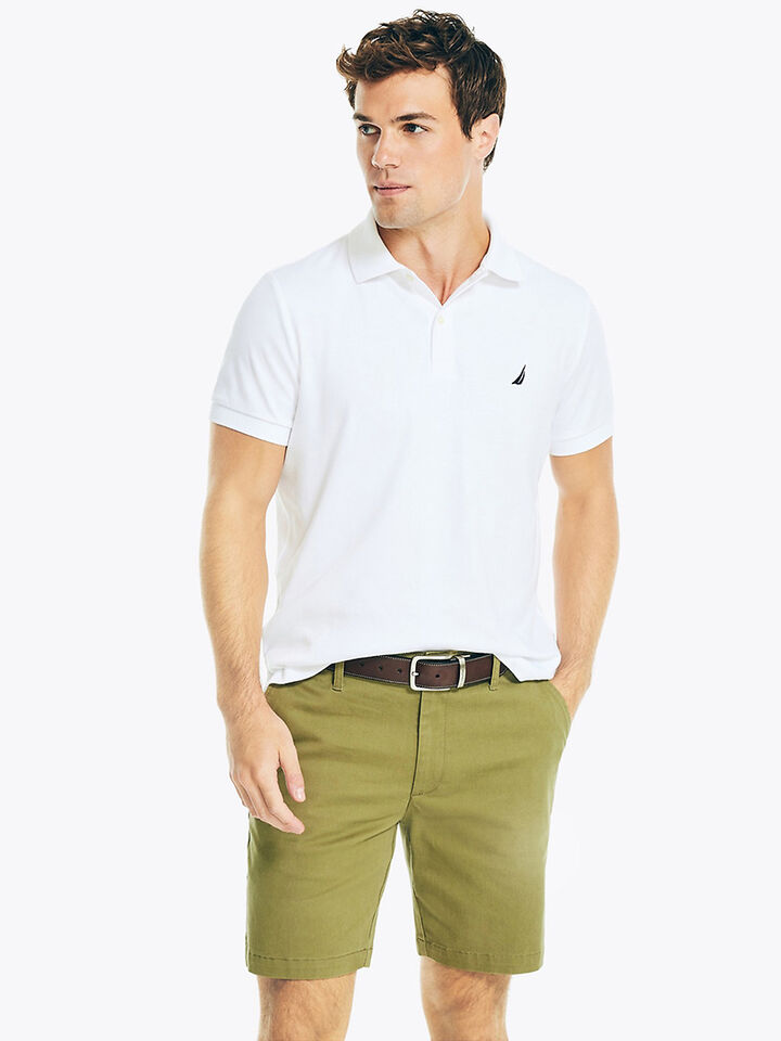 Nautica Essentials Interlock Slim Fit Polo, Bright White, hi-res image number 3
