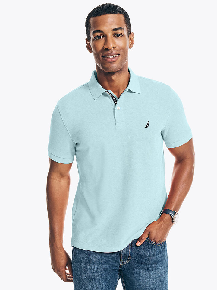 Essentials Regular Fit Pique Polo, Harbor Mist, hi-res image number 1