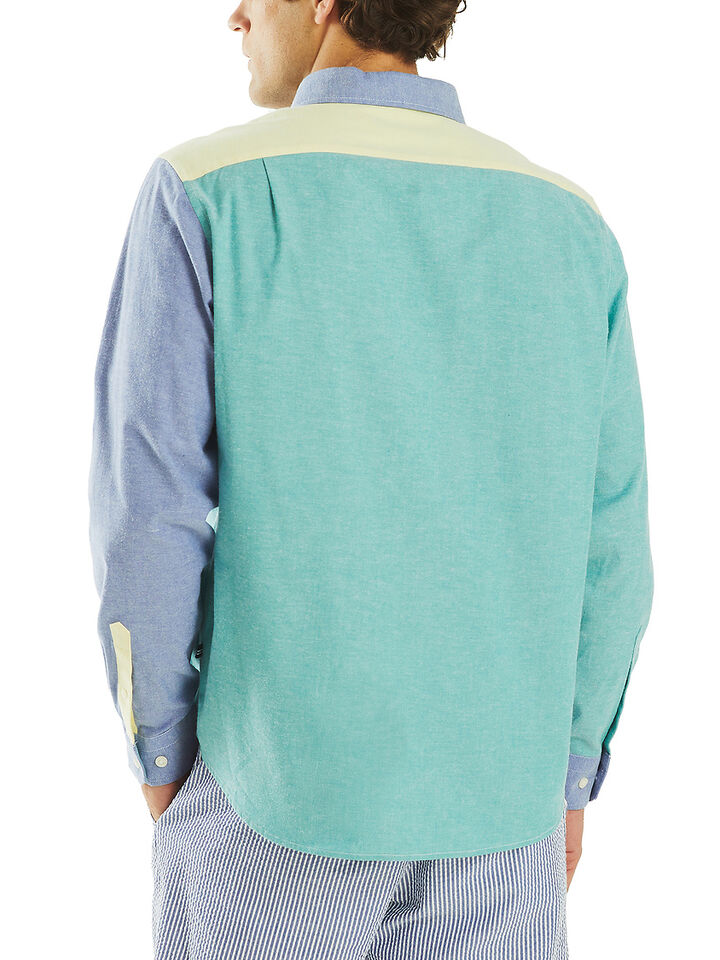 Long Sleeve Regular Fit Multi-Stripe Oxford Shirt