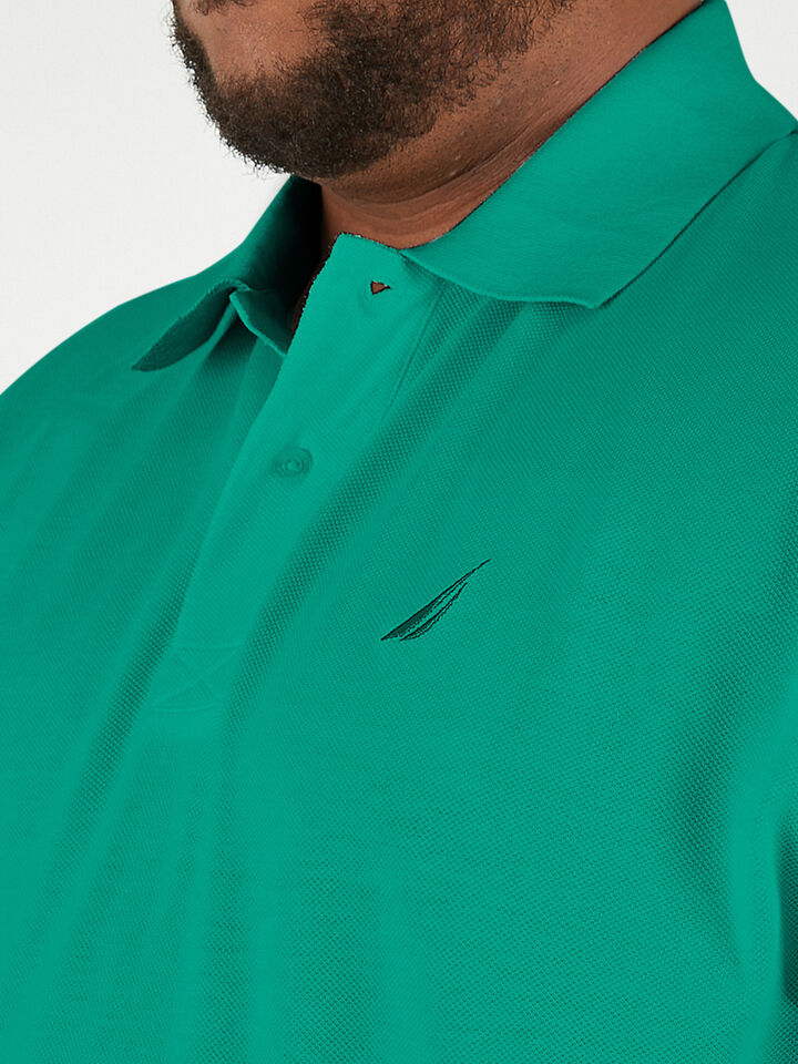 Big & Tall Essentials Pique Cotton Polo, Emerald Green, hi-res image number 3